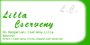 lilla cserveny business card